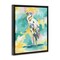 Stupell Industries Blue Modern Crane Framed Floater Canvas Wall Art Design by Michael Willett